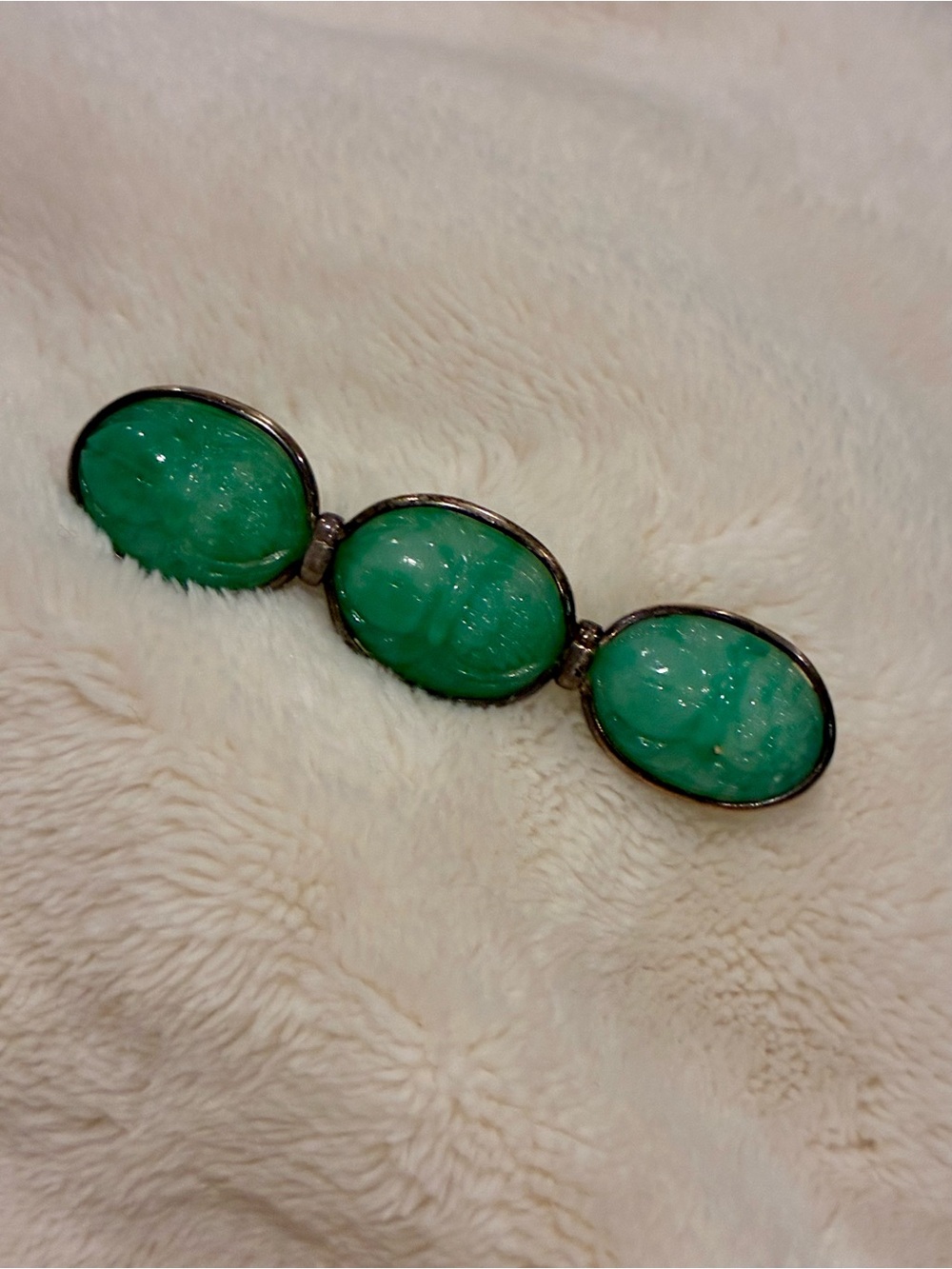 Vintage Egyptian Revival Sterling Silver Scarab Brooch Pin